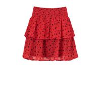 CoolCat Junior rok Ruby met all over print rood/zwart - thumbnail