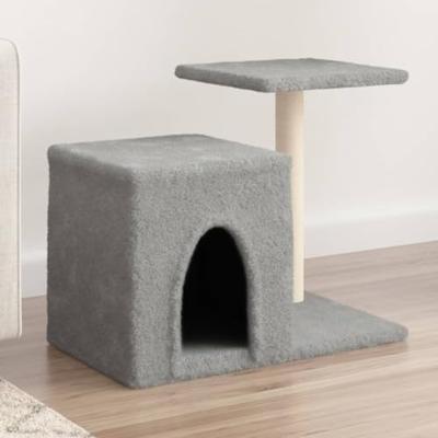 vidaXL Kattenmeubel met sisal krabpalen 50,5 cm lichtgrijs, kattenpaal, kattenboom, kattenkrabpaal, kattenhuis, kattenmeubel, kattenpalen