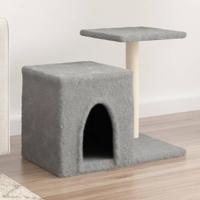 vidaXL Kattenmeubel met sisal krabpalen 50,5 cm lichtgrijs, kattenpaal, kattenboom, kattenkrabpaal, kattenhuis, kattenmeubel, kattenpalen - thumbnail