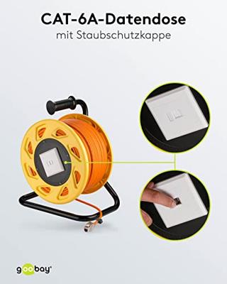 Abi Cat 7a s/ftp netwerkkabel op haspel