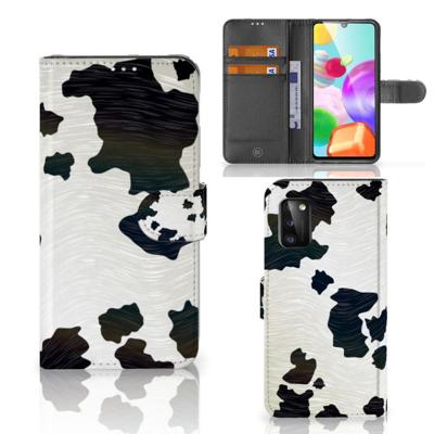 Samsung Galaxy A41 | Telefoonhoesje | Met pasjeshouder | Koeienvlekken