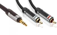 Profigold PROA3402 audio kabel 2 m 3.5mm 2 x RCA Zwart, Zilver - thumbnail