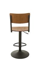 J-Line barstoel - hout|metaal - bruin - 2 stuks - thumbnail