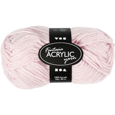 Creativ Company Acrylgaren, lichtrood, 50gr, 80m