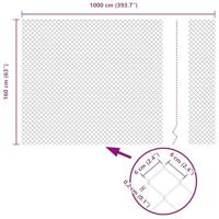 Gaashekwerk Zilver 10 x 1.6 m Gegalvaniseerd staal - thumbnail