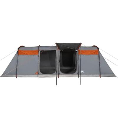 Tunneltent 8-persoons waterdicht grijs en oranje Tunneltent 8-persoons waterdicht grijs en oranje