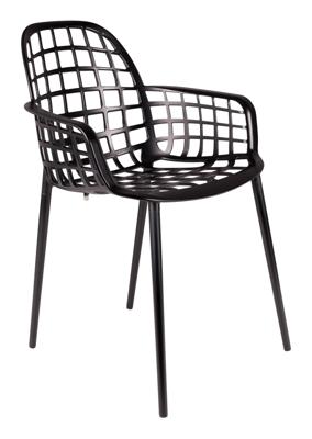 Zuiver Tuinstoel 'Albert Kuip' Aluminium, kleur Zwart