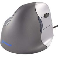 Evoluent Vertical Mouse 4 VM4R Ergonomische muis USB Optisch Zwart, Zilver 6 Toetsen 2800 dpi Ergonomisch - thumbnail