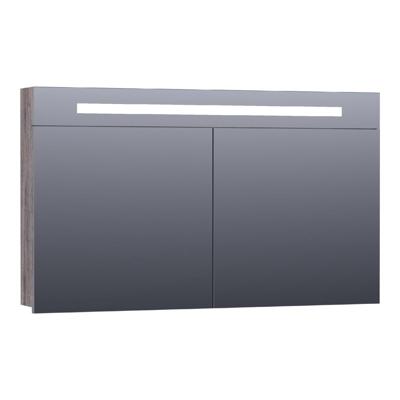 Brauer Promise Spiegelkast - 120 cm - met Directe Verlichting - 2 Enkelzijdige Spiegeldeuren - Driftwood