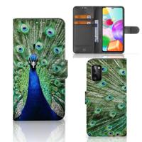Samsung Galaxy A41 | Telefoonhoesje | Met pasjeshouder | Pauw - thumbnail