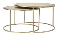 Light & Living Salontafel 'Talca' Set van 2 stuks, 65/75cm, kleur Lichtgoud - thumbnail