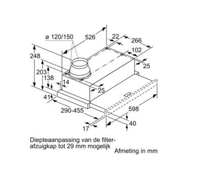 Siemens LI64MB521 Afzuigkap vlakscherm Grijs - thumbnail