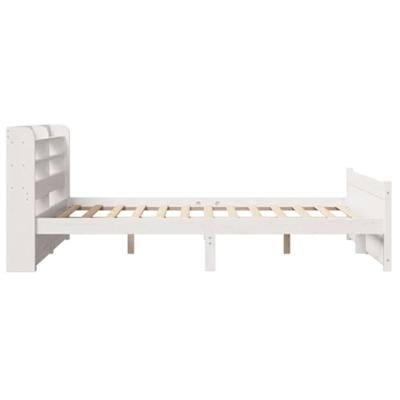 Bedframe met hoofdeinde zonder matras 160x200 cm wit