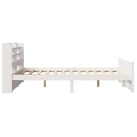 Bedframe met hoofdeinde zonder matras 160x200 cm wit - thumbnail