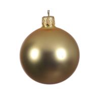 Decoris grate gouden matte kerstballen 15cm - thumbnail