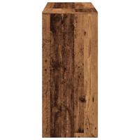 Bartafel met schap 124x46x103,5 cm bewerkt hout oud houtkleurig - thumbnail