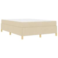 Boxspring bed met matras Crème en Wit 160 x 200 cm Stof - thumbnail