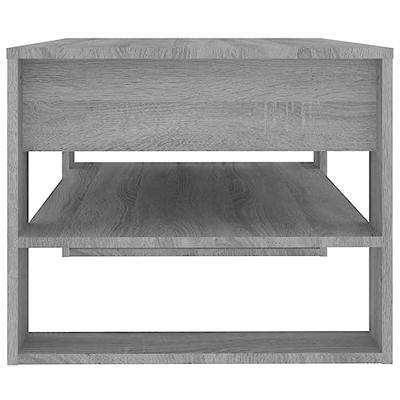 Salontafel 102x55x45 cm bewerkt hout grijs sonoma eikenkleurig