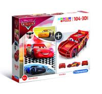 Clementoni legpuzzel met bouwpakket Cars 104 stukjes - thumbnail