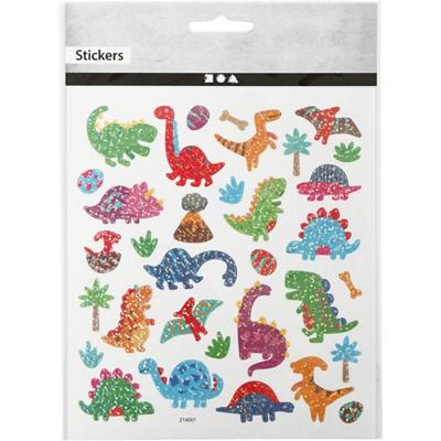 Creativ Company Stickers, dino's, vel 15x16,5 cm, 1 vel Creativ Company Stickers, dino's, vel 15x16,5 cm, 1 vel