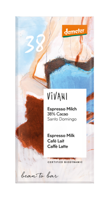 Chocolade Demeter melk espresso 38% bio 90 Gram