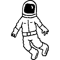 Astronaut - Muursticker - thumbnail