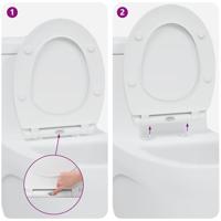 VidaXL Toiletzitting wit 47 x 37,5 x 3,8 cm duroplast - thumbnail