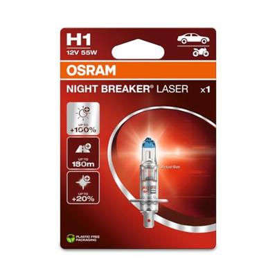 Osram Automotive 64150NL-1BL Halogeenlamp Night Breaker Laser Next Generation H1 55 W 12 V
