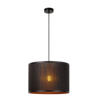 Lucide TAGALOG - Hanglamp - Ø 40 cm - 1xE27 - Zwart - thumbnail