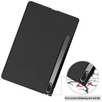 Lunso - Lenovo Tab P12 Pro - Tri-Fold Bookcase hoes - Zwart - thumbnail