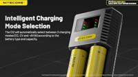 NiteCore CI2 Batterijlader Li-ion, NiMH, NiCd 10440, 14500, 14650, 16500, 16340, 16650, 17350, 17500, 17650, 17670, 18350, 18490, 18500, 18650, 18700, 21700, - thumbnail