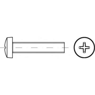 TOOLCRAFT TO-5431236 Lenscilinderschroeven M6 16 mm Kruiskop Pozidriv Staal Galvanisch verzinkt 1000 stuk(s)