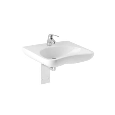 Plieger Rolstoelwastafel Brussel 64x55 cm Met Kraangat Zonder Overloop Wit