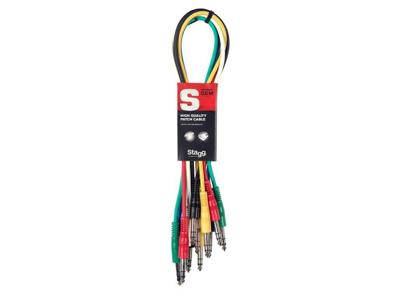 Stagg SPC060S E stereo patchkabel 6-pack 60 cm