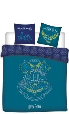 Harry Potter Dekbedovertrek groen/ turquoise - Polyester Harry Potter Dekbedovertrek groen/ turquoise - Polyester