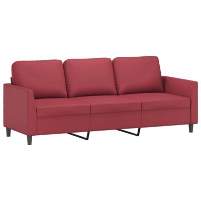 4-delige Loungeset met kussens fluweel wijnrood - thumbnail
