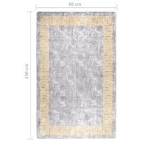 VidaXL Vloerkleed wasbaar anti-slip 80x150 cm grijs - thumbnail