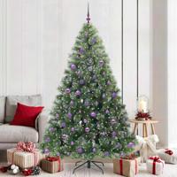 VidaXL Kunstkerstboom met 300 led met standaard groen 210 cm pe en pvc - thumbnail
