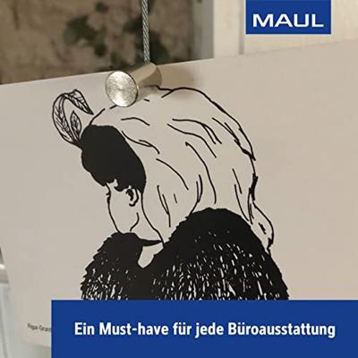 MAUL Neodymium staafgrijpermagneet – robuuste magneet met bijzonder hoge hechtkracht voor een veelzijdig gebruik – magneet sterk met modern design – 16 x 20 mm – 4-pack – lichtzilver