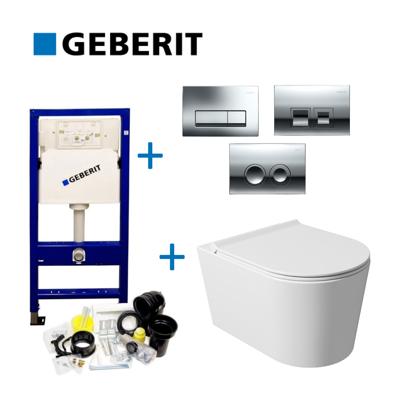 Geberit UP100 Toiletset set73 Salenzi Civita met Delta Drukplaat