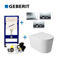 Geberit UP100 Toiletset set73 Salenzi Civita met Delta Drukplaat - thumbnail
