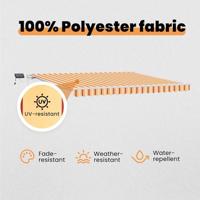 VidaXL Inklapbaar zonnescherm met geel en oranje 400 ×300 cm stof - thumbnail