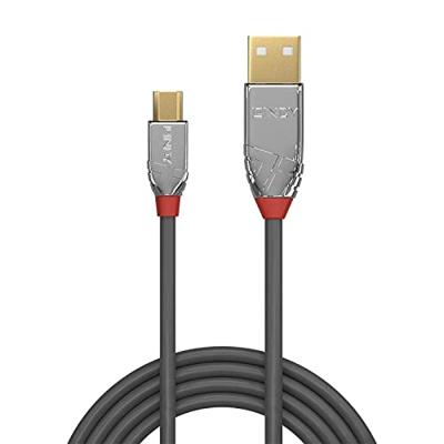 LINDY USB 2.0 Type A naar Micro-B kabel Cromo Line 1m