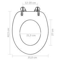 Toiletbril simpel ontwerp MDF wit - thumbnail