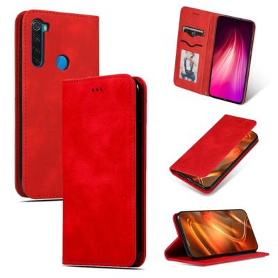 Voor Xiaomi Redmi Note 8 retro Skin feel Business magnetische horizontale Flip lederen draagtas (rood)