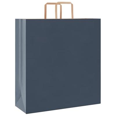 VidaXL Papieren zakken 250 st met hengsels 45x17x48 cm blauw