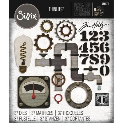 Sizzix • thinlits 37pcs die set vault industrial by tim holtz
