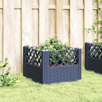 VidaXL Plantenbak met pinnen 43,5x43,5x43,5 cm polypropeen blauwgrijs - thumbnail