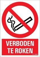 Bord Verboden te roken - 230x330 mm. - thumbnail