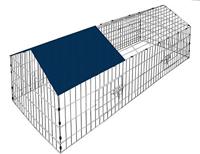 Monzana Konijnenhok - Konijnenren Blauw - Hamsterkooi - Rattenkooi 180x75cm - thumbnail